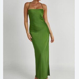 Meshki Sydney Straight Neck Slip Maxi Dress